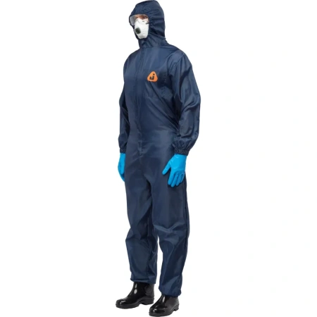 Комбинезон многоразовый защитный с капюшон Jeta Safety JPC75b синий р. XXL