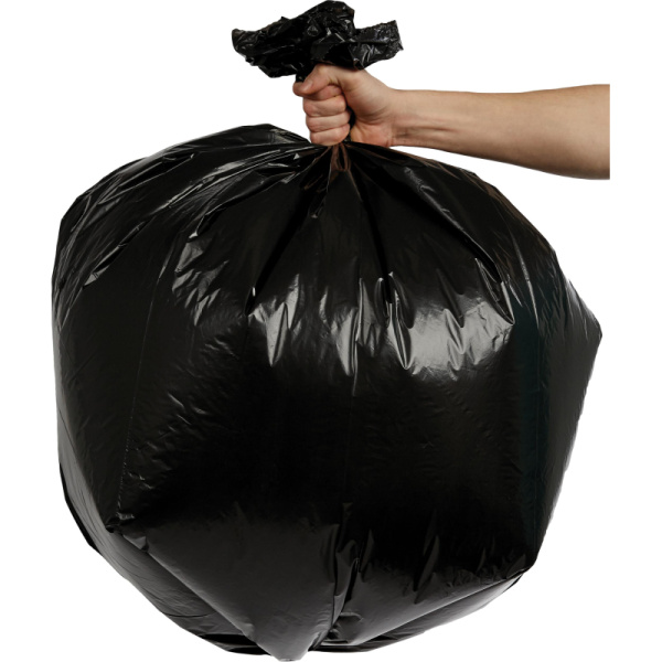Мешки для мусора ПВД 220л 35мкм 10шт/рул черные 83х110см