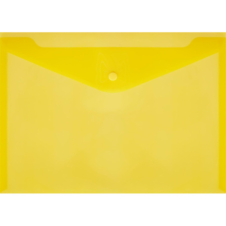 Папка-конверт на кнопке КНК 180 желтый прз. 10шт/уп