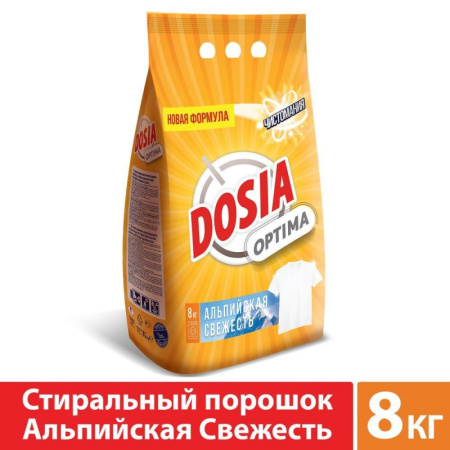 Порошок стиральный DOSIA Optima автомат Color Альпий свежесть 8 кг