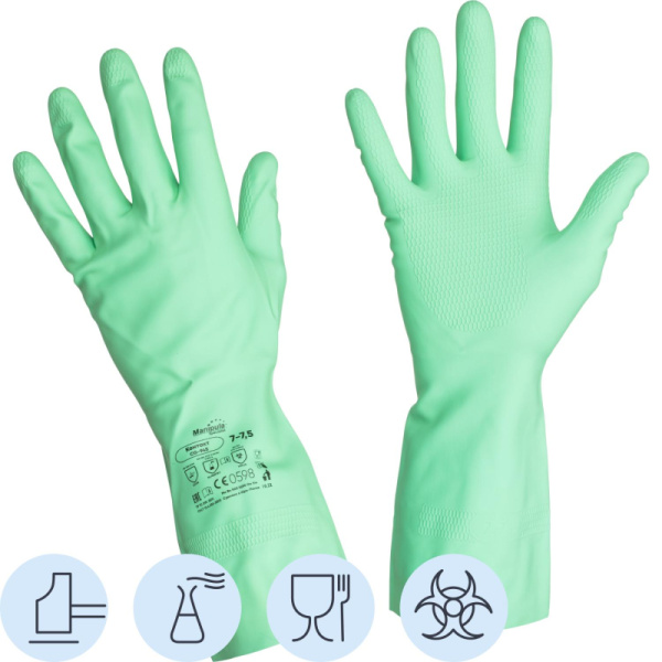 Перчатки защитные латекс Manipula КОНТАКТ (L-F-02/CG-945) р.8-8,5,ПС