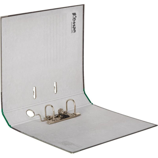 Папка-регистратор Комус мрамор.карт 50мм зел. кореш,бум/бум,карм.кор,мет.уг