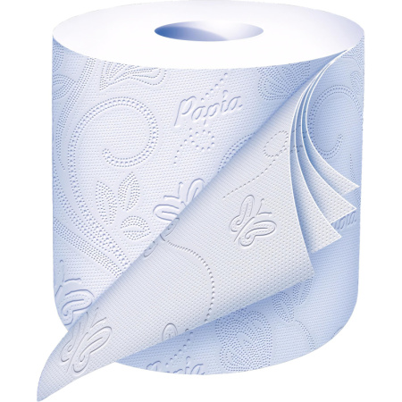Бумага туалетная Papia Deluxe 4сл бел 100%цел втул 17,5м 140л 4рул/уп