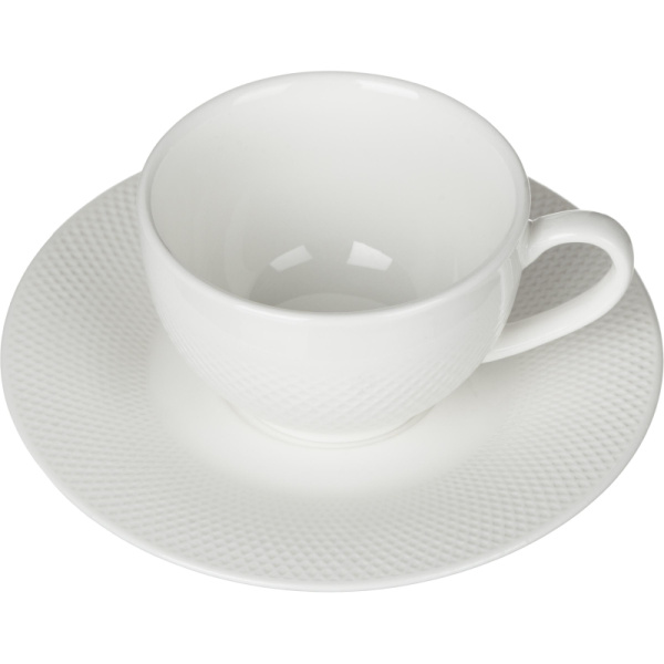 Кофейная пара 90мл фарфор Royal Sutton белая TUDOR (TU1843)