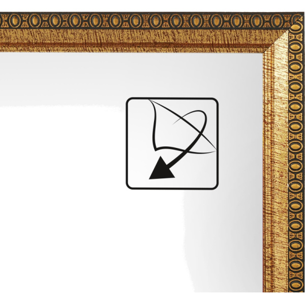 Рамка ATTACHE 21х30 пластик. Багет шир-17 мм, выс-  золотистая