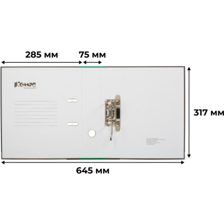 Папка-регистратор Комус мрамор.карт 75мм зел кореш ,бум/бум,карм.кор,мет.уг