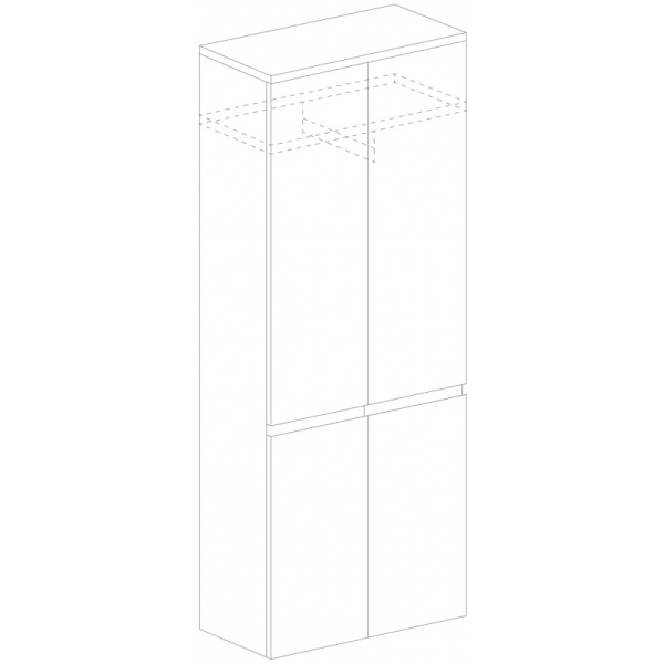 Гардероб ED_Vita узк. V-2.3, сосна карелия