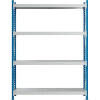 Стеллаж металлический MZ_SGR-V-1864-2,5 4 яруса 1800х600, Выс.2500