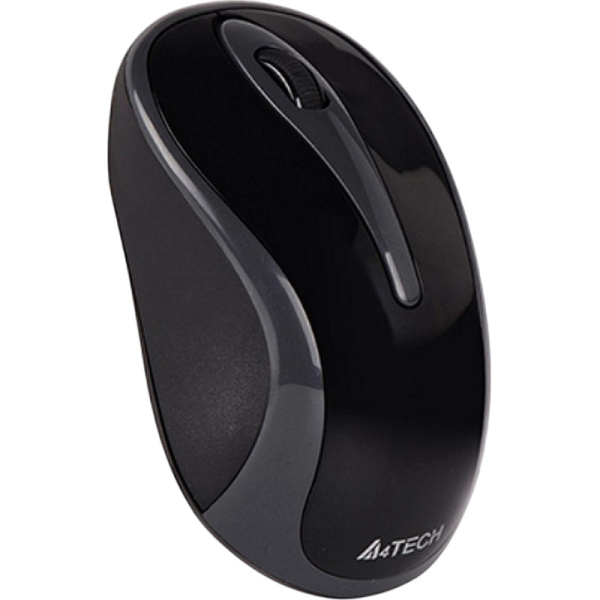 Мышь компьютерная A4 V-Track G3-280A, беспроводная, 1000dpi, серый/черный