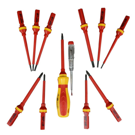 Набор отверток диэлектрических до 1000V 13 предметов BERGER BG1064