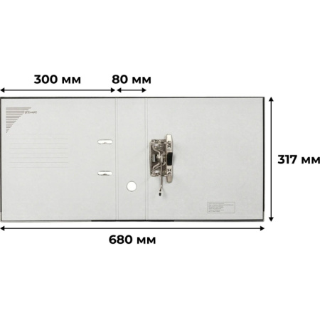 Папка-регистратор с арочн.мех.Комус Экономи 80мм,черн,ПБП1,карм.кор.,мет.уг