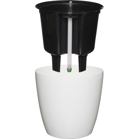Горшок цветочный с автополивом  КОМФОРТ 12л белый ПИ-33-9ТХ