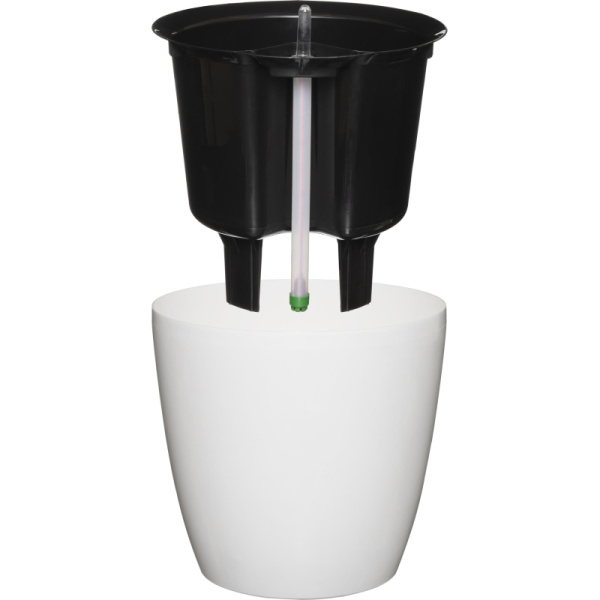 Горшок цветочный с автополивом  КОМФОРТ 12л белый ПИ-33-9ТХ