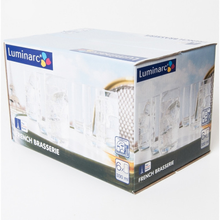 Набор стаканов ФРАНЦУЗСКИЙ РЕСТОРАНЧИК 330мл высокие 6шт/уп (H9369)