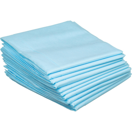 Простыня н/с 140х80 спанбонд, пл.25, голубой, 20 шт/уп  Гекса