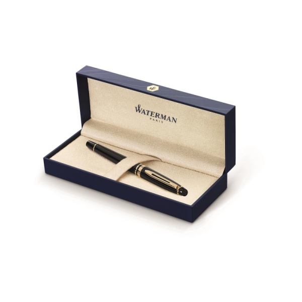 Ручка перьевая WATERMAN EXPERT S0951640 черн. корп, син чернила 0,5мм Франц