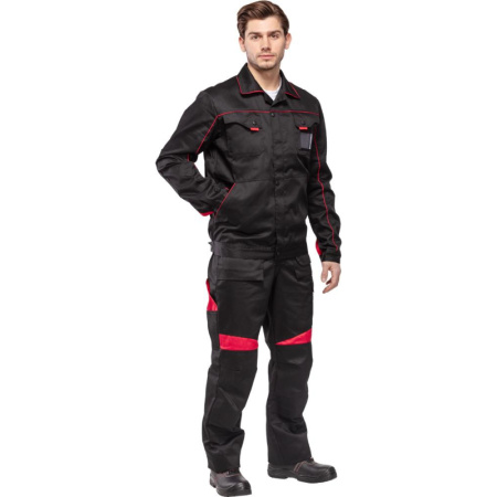 Костюм рабочий летний муж. л29-КПК черн/красн (р.44-46) 182-188