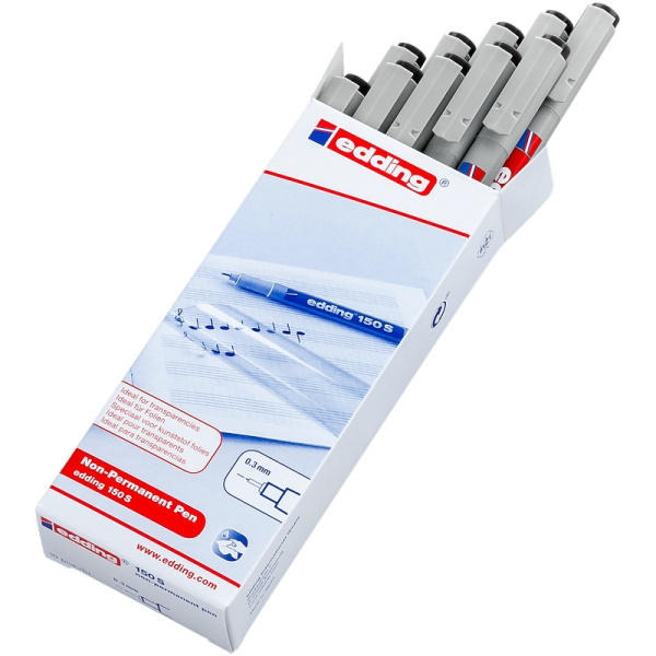 Маркер для глянц.поверх. EDDING E-150/1 S черный 0,3мм стираемый