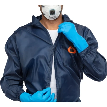 Комбинезон многоразовый защитный с капюшон Jeta Safety JPC75b синий р. XXL