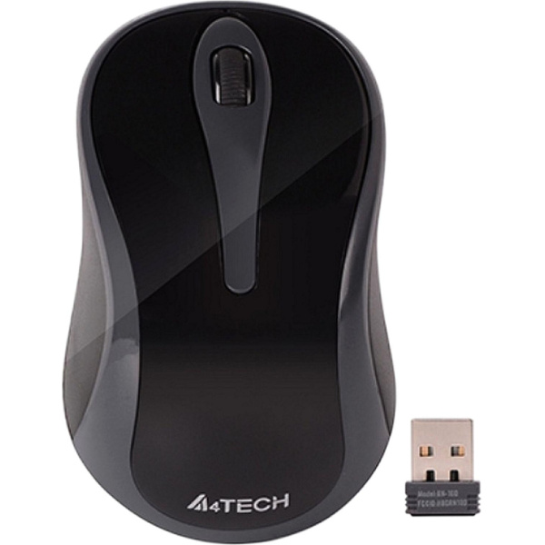 Мышь компьютерная A4 V-Track G3-280A, беспроводная, 1000dpi, серый/черный