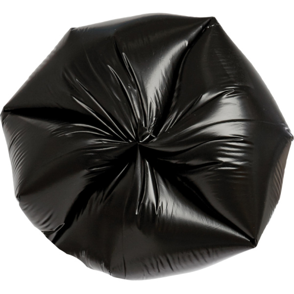 Мешки для мусора ПВД 60л 35мкм 20шт/рул черные 60x70см Комус с ручками