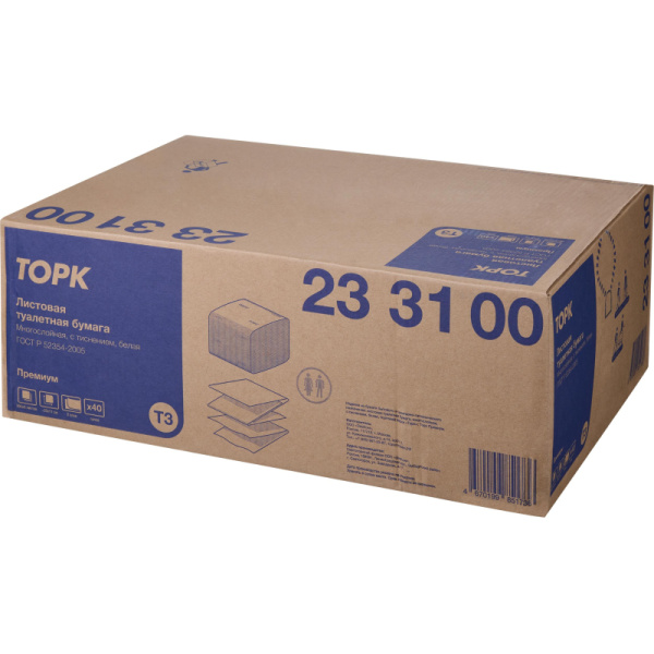 Бумага туалетная д/дисп Торк Премиум 2-сл. Т3 200л 40пач/уп, цел 233100