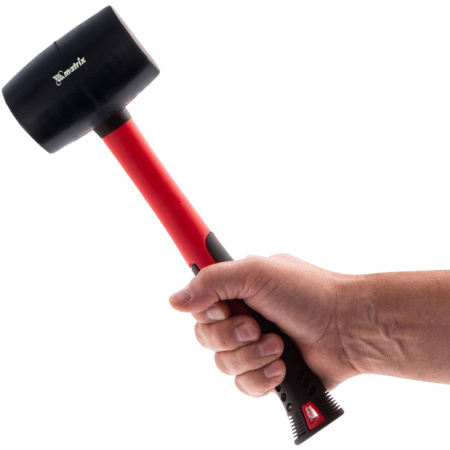 Киянка резиновая 450 г черная резина фибергласовая рукоятка Matrix 11185