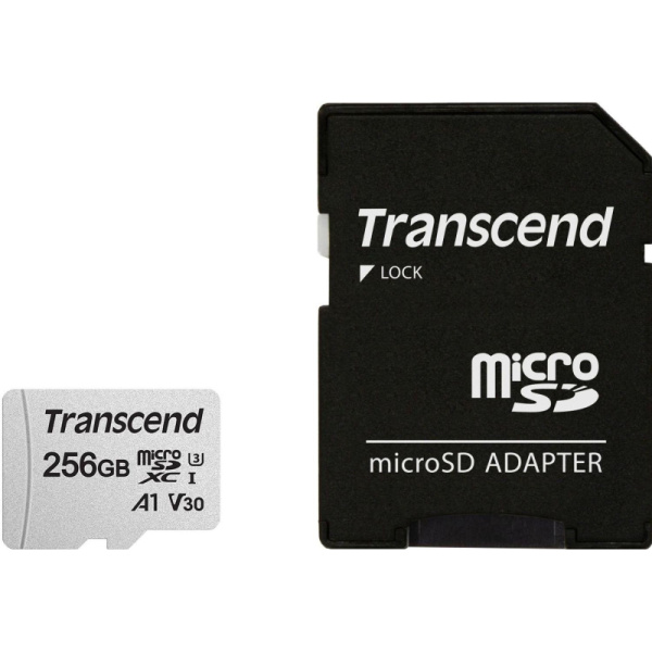 Карта памяти Transcend 300S microSDXC 256Gb UHS-I Cl10 +ад, TS256GUSD300S-A