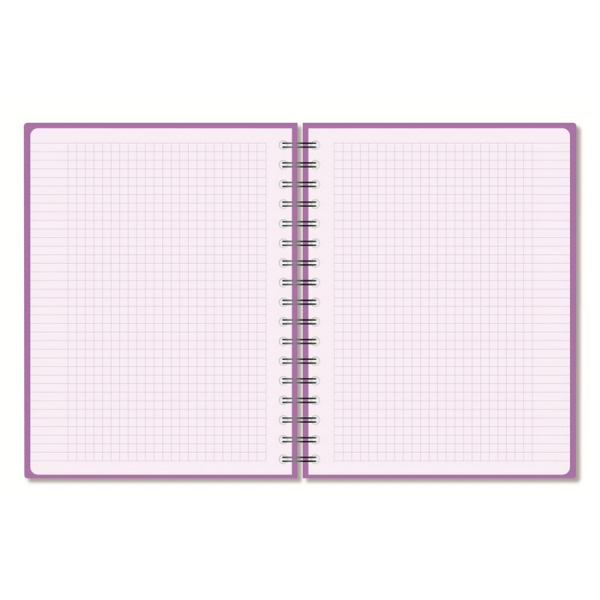 Бизнес-тетрадь А5,96л,кл,спир,пласт,тон.бл. Attache Bright colours Сиренев