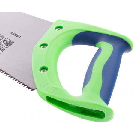 Ножовка по дереву 350 мм 7 TPI зуб 2D каленый зуб Сибртех Зубец 23801