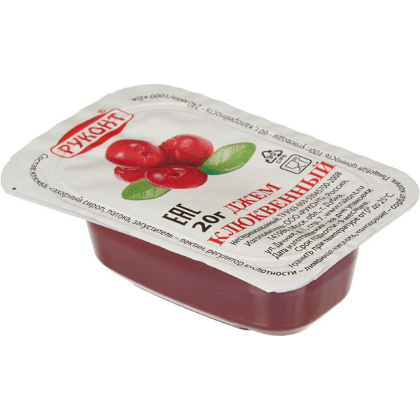Джем Руконт порц. клюква 20г/шт 20 шт/уп