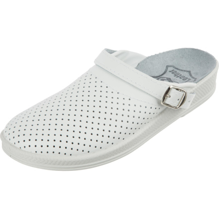 Сабо муж.нат.кожа цв.белый(р.44) (10-12-7)