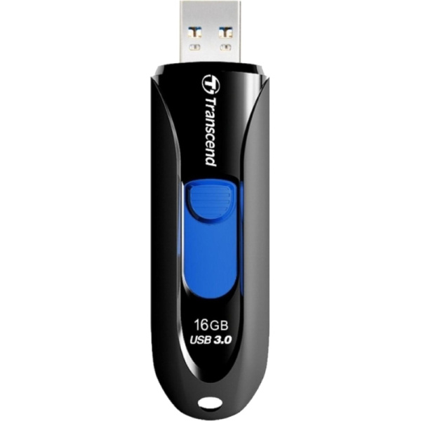Флеш-память Transcend JetFlash 790, 16Gb, USB 3.1 G1, ч/син, TS16GJF790K