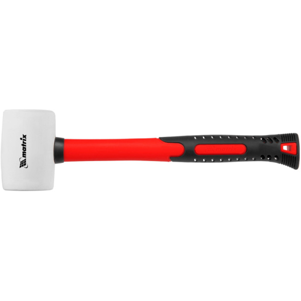 Киянка резиновая 225 г белая резина фибергласовая рукоятка Matrix 11195