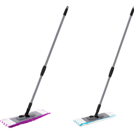 Швабра флаунд пласт 40х11 в сборе с насадк Soft микроф, телескоп.чер SV5102