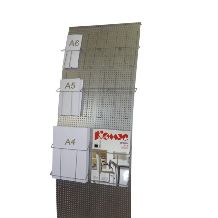 Стойка напольная Комус ПАРУС-2 для рекламных материалов без лотковперфорир