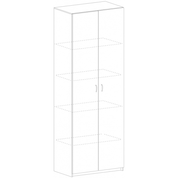 Шкаф SP Бюджет   закр. 2554 (651,880) дуб ш.св./серый 1810(430/030)