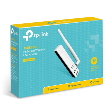 Сетевой адаптер WiFi TP-Link TL-WN722N USB 2.0