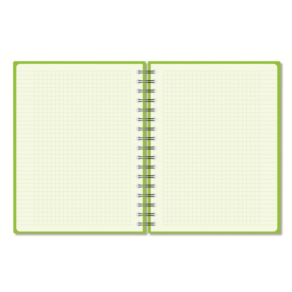 Бизнес-тетрадь А5,96л,кл,спир,пластик,тон.бл. Attache Bright colours Лайм