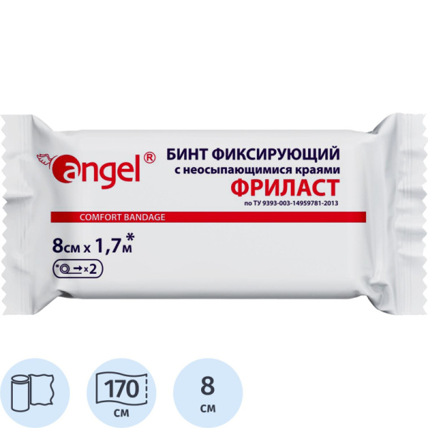 Перевяз. ср-ва Бинт нестер 1,7мх8см фикс. из нетканого мат-ла Фриласт Angel