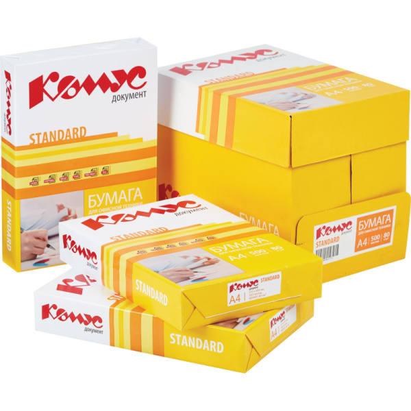 Бумага КОМУС ДОКУМЕНТ Standard (А4, марка С, 80 г/кв.м, 500 л) Омск