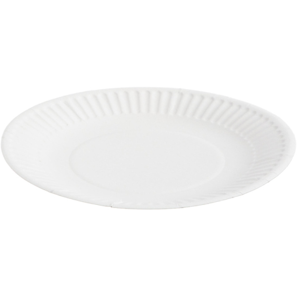 Тарелка одноразовая бум., d 170 мм, белая, КОМУС, 100шт./уп.10уп./кор