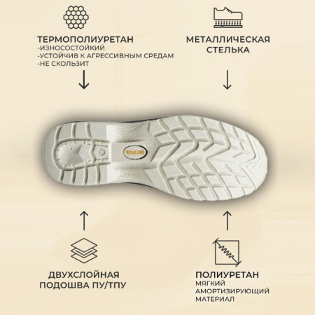 Полуботинки с перфор (сандалии) Мистраль ULTRA ПУ/ТПУ с ПП и АС р.47 SJ4000