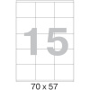Этикетки самоклеящиеся 70х57 мм/15 шт. на листе А4 (100 л