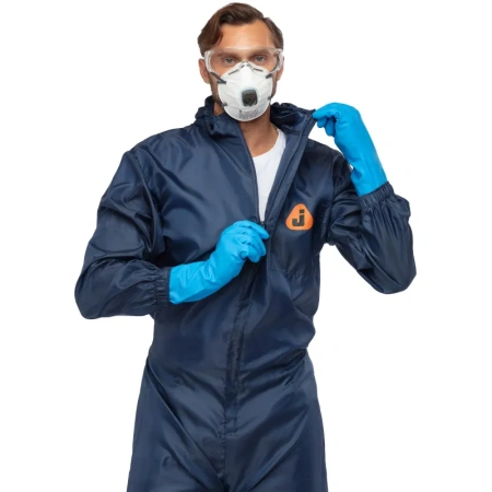Комбинезон многоразовый защитный с капюшон Jeta Safety JPC75b синий р. XXL