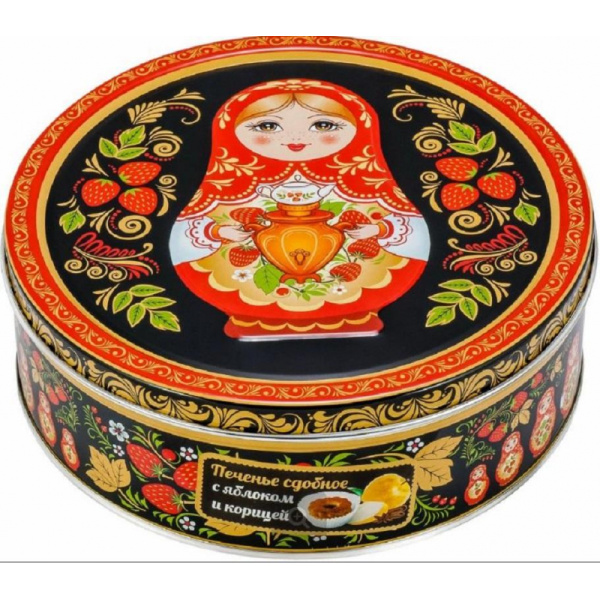 Печенье Сладкая Сказка сдоб.Матрешка яблоко с корицей в ассортименте, 400 г