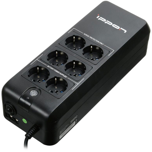 ИБП Ippon Back Verso 800 800ВА 420Вт EURO(4+2) черный