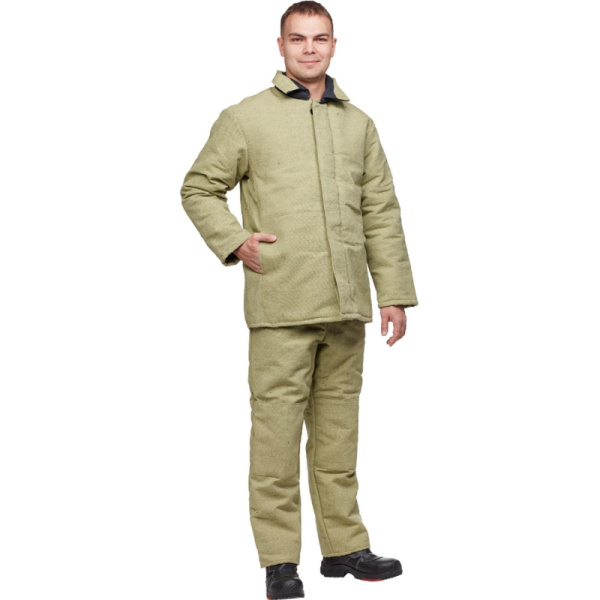 Костюм сварщика брезентовый утепл. кур/бр (модель КС02ПР) (60-62) 182-188