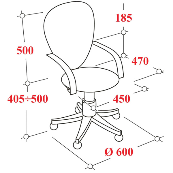 Кресло VT_EChair-304 (LT) TC Net ткань черн/сетка серый, пластик