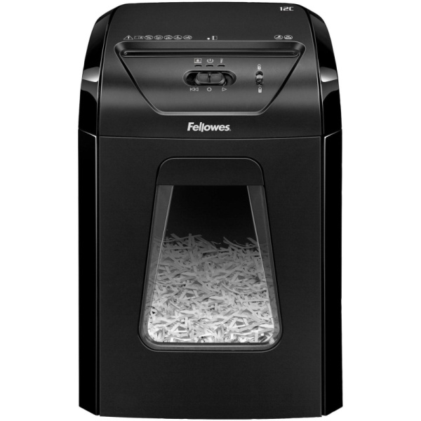Шредер (уничтожитель) Fellowes Powershred 12C, 4ур.секр, 12лист, 18л
